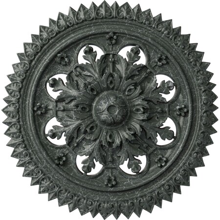 Ekena Millwork York Ceiling Medallion (Fits Canopies up to 3 5/8"), 21 5/8"OD x 2 1/2"P, Athenian Green Crackle CM21YOAGC